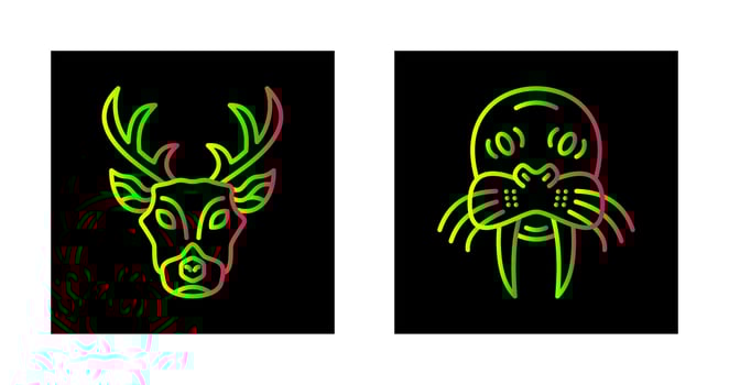 Deer and animal Icon vector