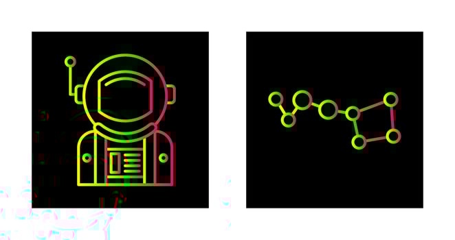 big dipper and astronaut Icon vector