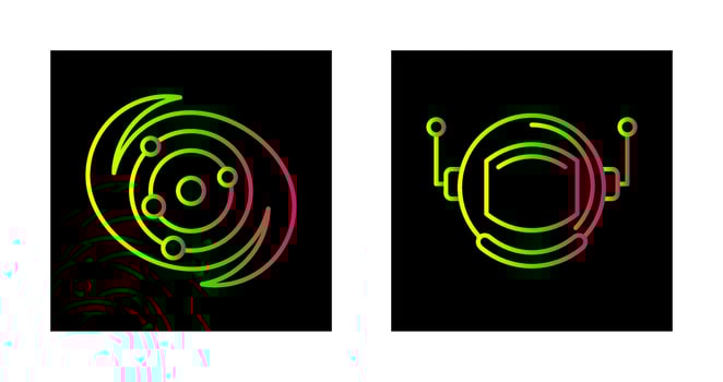 galaxy and astronaut Icon vector