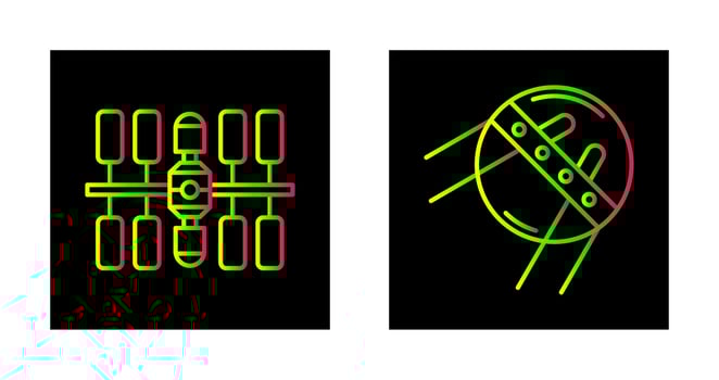 space station and sputnik Icon vector