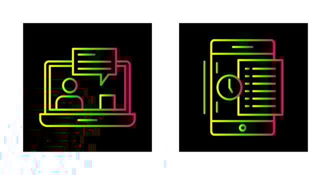 Coaching and Online  Icon vector