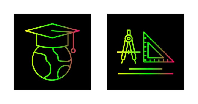 Earth and Compass Icon vector