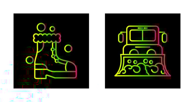 Snowshoes and Truck Icon vector