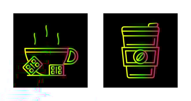 Hot Chocolate and Coffee Icon vector
