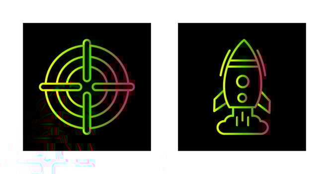 Target and Startup Icon vector