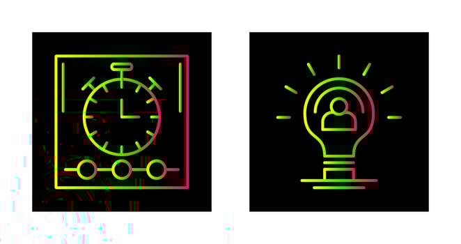 Time and Idea Icon vector