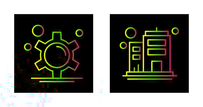 Gear and Company Icon vector