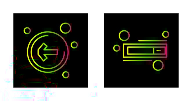 Left Arrow and Switch Icon vector