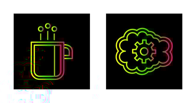 Cup and Mental Control Icon vector