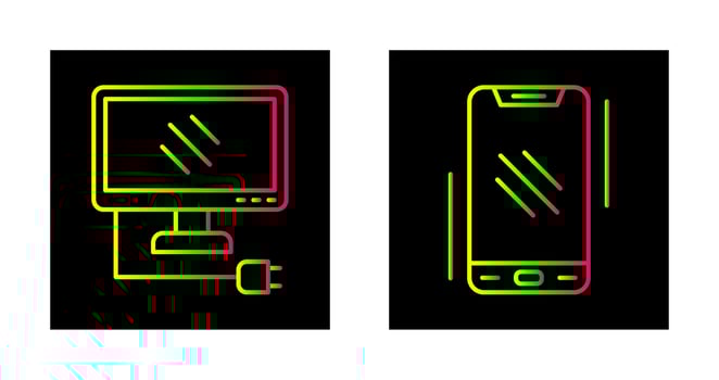 Monitor and Smartphone Icon vector