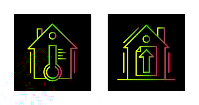 Temperature and Upload Icon vector