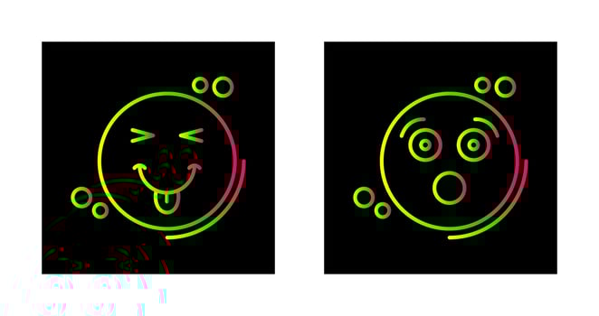 Naughty and Surprised Icon vector