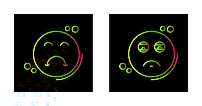 Tired and Upset Icon vector