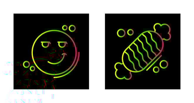 Smirk and Candy Icon vector