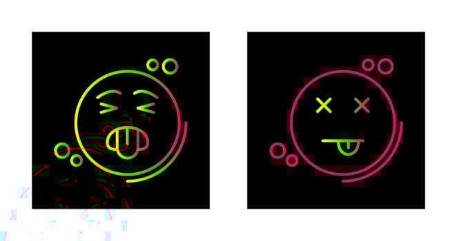 Disgusted and Dead Icon vector