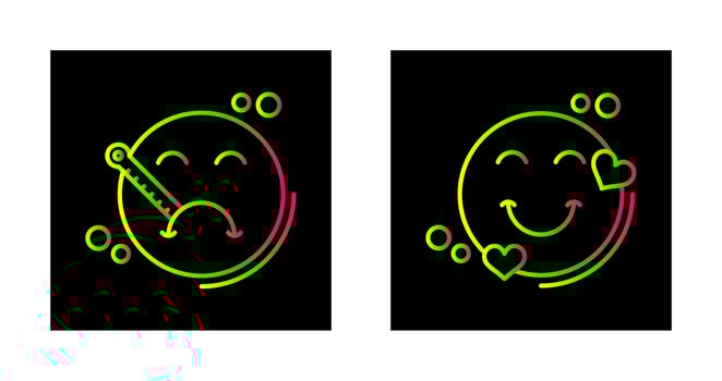 Sick and Heart Icon vector