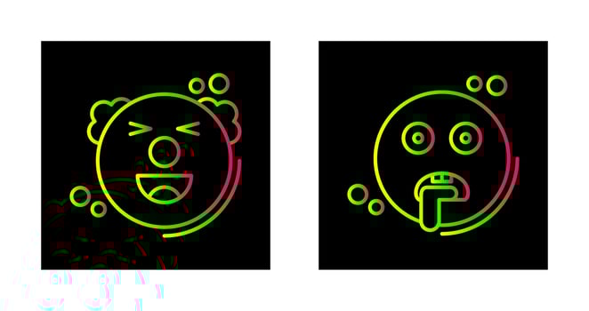 Clown and Drooling Icon vector
