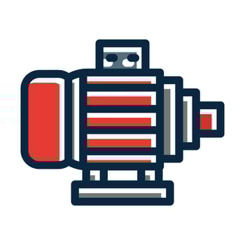 Motor Vector Thick Line Filled Dark Colors Icons For Personal And Commercial Use.