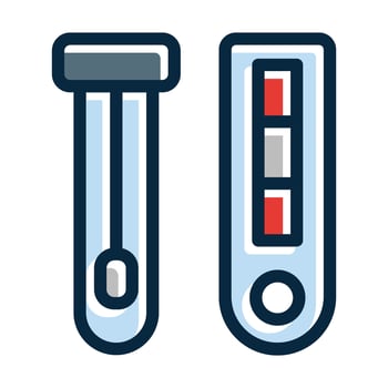 Pcr Test Vector Thick Line Filled Dark Colors Icons For Personal And Commercial Use.