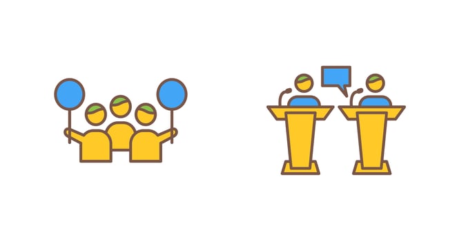 Protest and Debate Icon vector