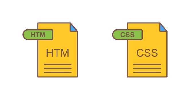 HTM and CSS Icon vector