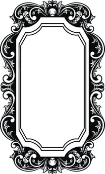 Mirror ornament frame vector