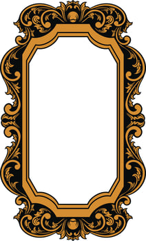 Mirror ornament frame vector