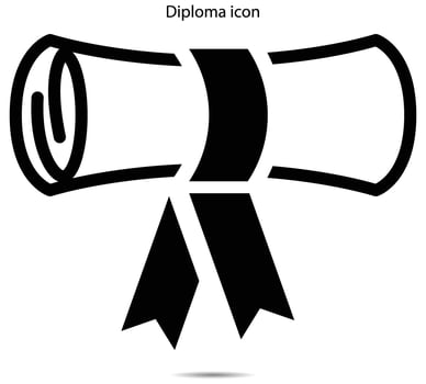 Diploma icon, Vector illustration