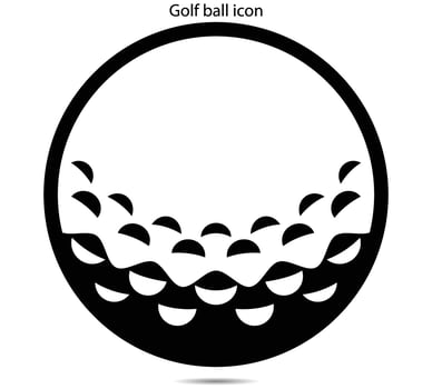 Golf ball icon, Vector illustration