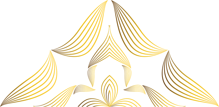 golden flower decoration png