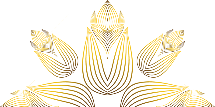golden flower decoration png