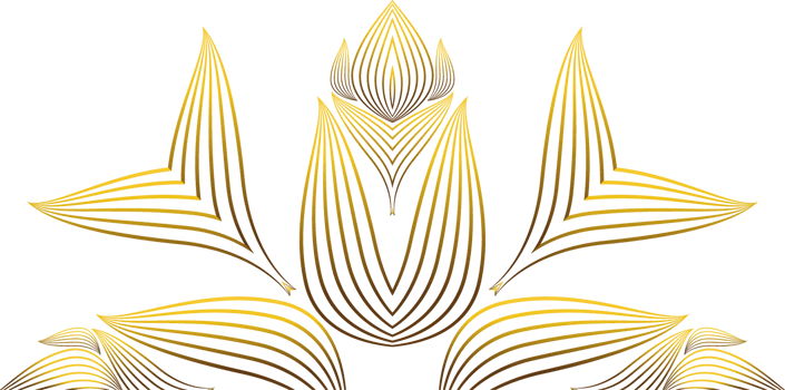 golden flower decoration png