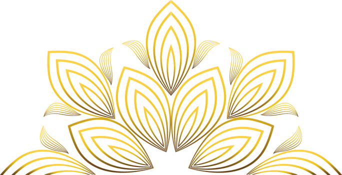 golden flower decoration png