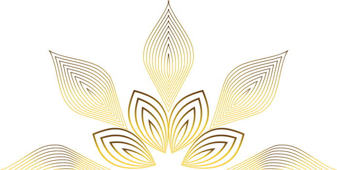 golden flower decoration png