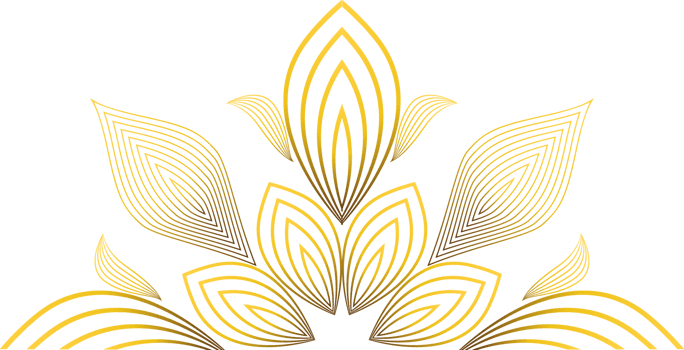 golden flower decoration png