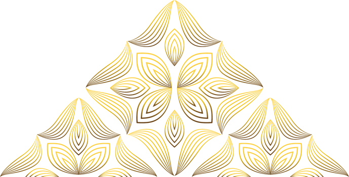 golden line flower petal decoration png