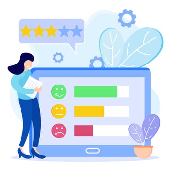 Illustration vector graphic cartoon character of survey