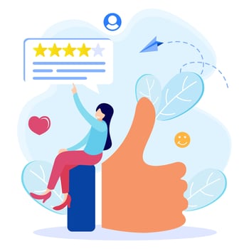 Illustration vector graphic cartoon character of feedback