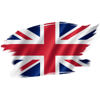 Brush stroke United Kingdom flag.AI Generative png
