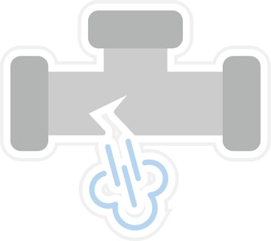 Gas Pipe Leak Vector Icon