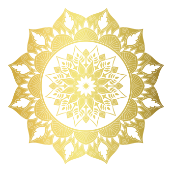 Golden mandala.Mandala de lujo .color dorado png