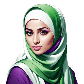Muslim Woman Illustration PNG Image Transparent Background Ai Generative