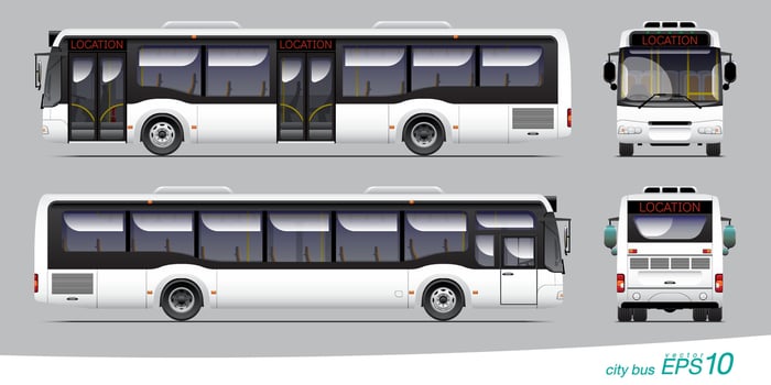White City Bus Template. vector