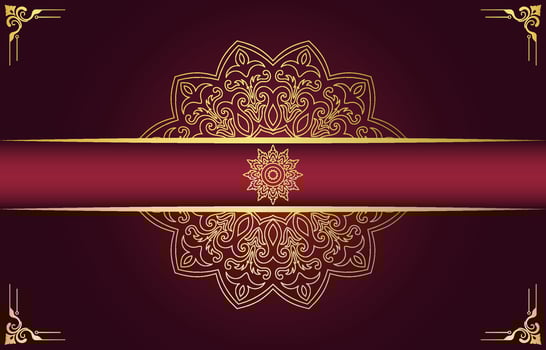 Luxurious Ornamental Mandala Background For inserting messages and cards with premium Islamic Arabic style. vector