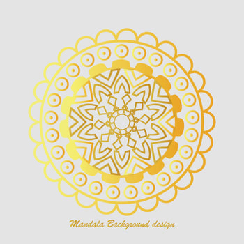 minimalist spirituality india, islam mandala gold backgrounds. wedding mandala ornament shiny round luxury cover for print. floral textured. vector
