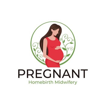 pregnancy logo pregnant woman maternal vector illustration