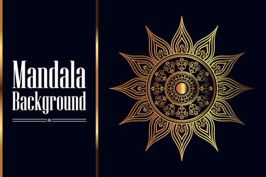 Circle Pattern Creative Luxury Ornamental Mandala, Flower Mandala with gradient color with unique Background Design in gold color vector