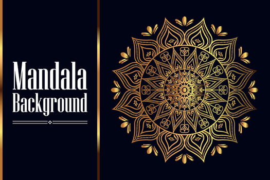 Circle Pattern Creative Luxury Ornamental Mandala, Flower Mandala with gradient color with unique Background Design in gold color vector