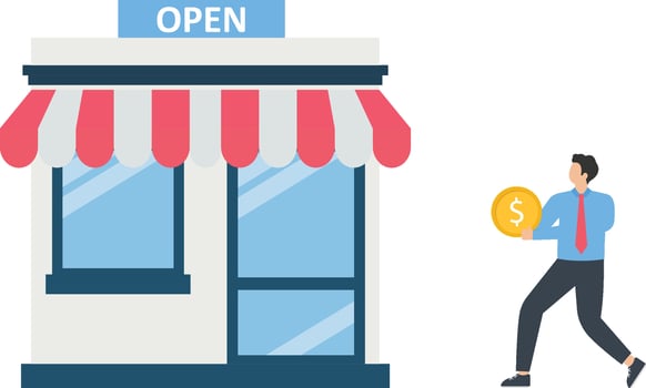Buy Shop or buy business marketplace vector