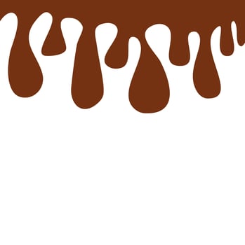 melted chocolate on a white background, vector illustration